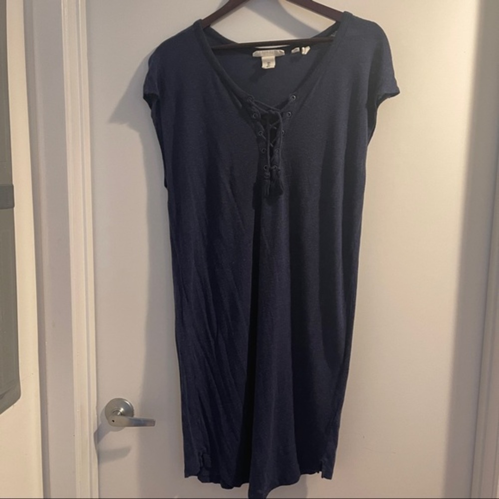 Dress L.O.G.G blue L Linen blend H&M